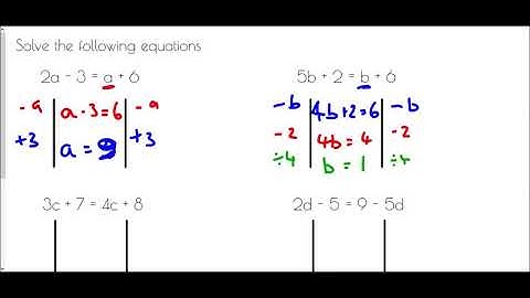 Solving Equations with Unknowns on Both Sides - Mr Morley Maths