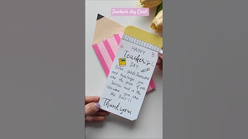CUTE Teachers Day Card Idea!