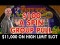 $11,000 HIGH LIMIT Group Slot Pull 💰 $100/SPIN - $1,000/PERSON at Choctaw #ad