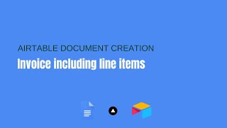 Generate PDF automatically with Airtable data - Invoice with line items and nested line items