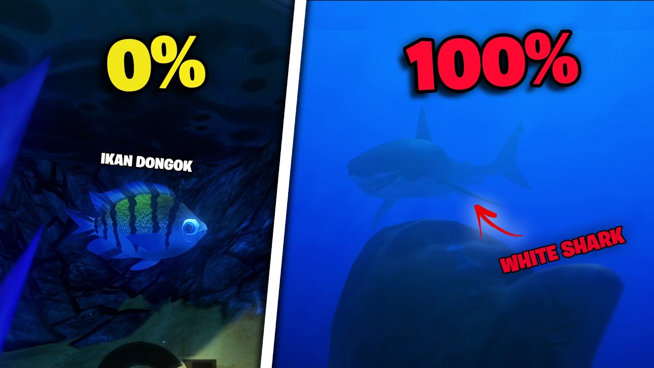 Gua Jadi Ikan TERLEMAH Sampai Bisa Mengalahkan HIU PUTIH RAKSASA Di Feed And Grow Fish