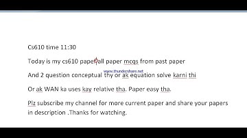 cs610 midterm current paper 2022