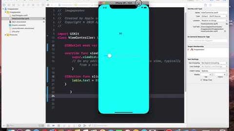 HOW TO USE A SLIDER IN XCODE 11 $ 12(SWIFT 4.2)