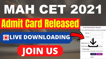 MAH CET 2021 Admit Card  (Released) - Download MAH CET 2021 Hall Ticket Here