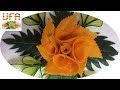 Artistic Of Carrot Flowers | Vegetable Carving Flower Roses Garnish | Party & Hotel Food Decoration