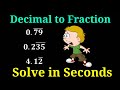 Decimal to Fraction | Bar Question Trick | How to convert bar questions into fraction