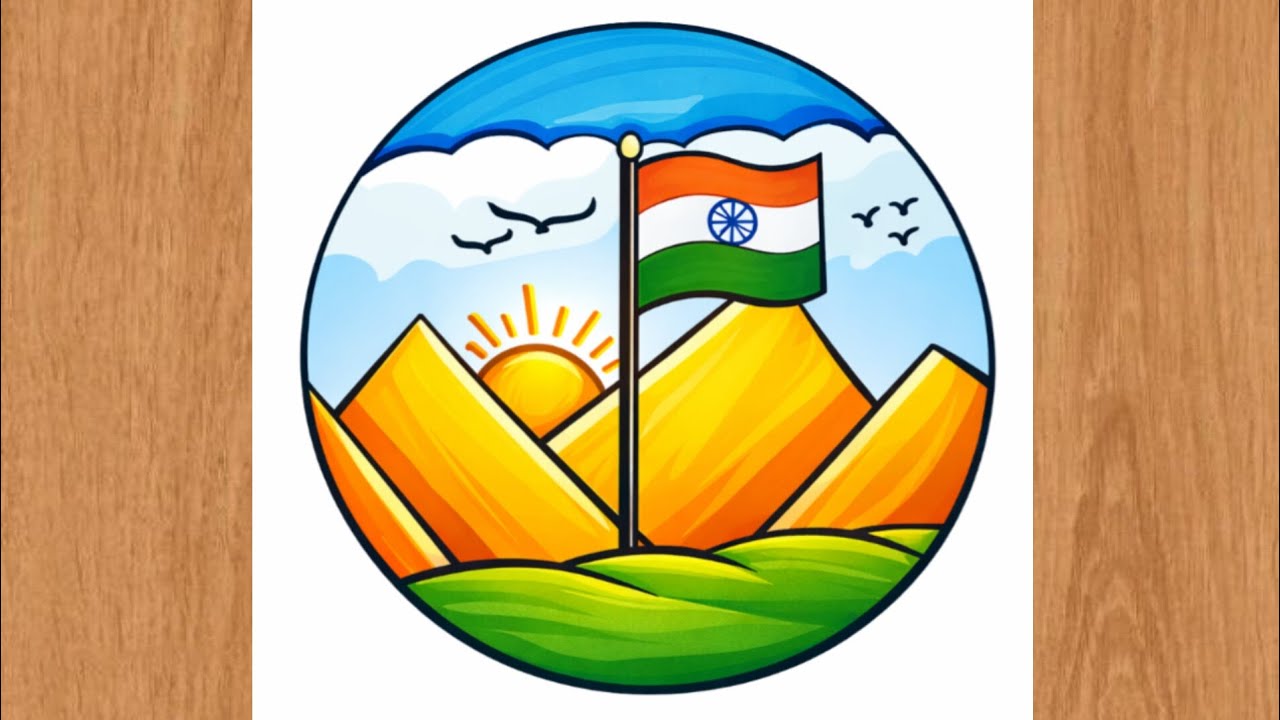 Republic Day Drawing | Indian Flag Drawing | 26 January drawing | Republic Day easy Drawing for kids