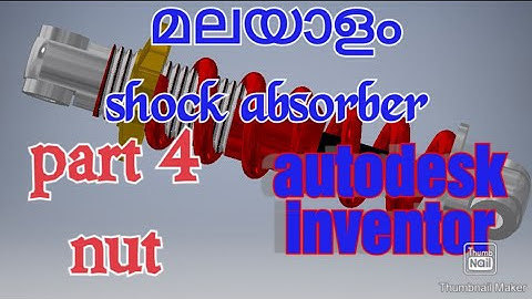 Autodesk Inventor Tutorial _ sketch Shock absorber in Autodesk Inventor_HD malayala