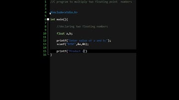 Product of two floating point numbers   C programming #shorts #coding