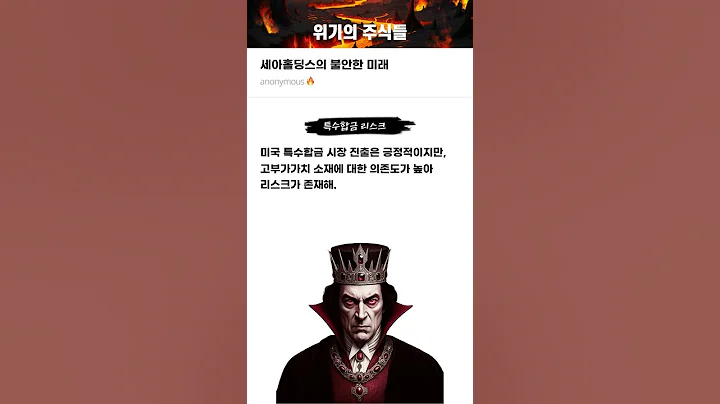 세아홀딩스의 불안한 미래 #20250630#세아홀딩스#위기의주식들