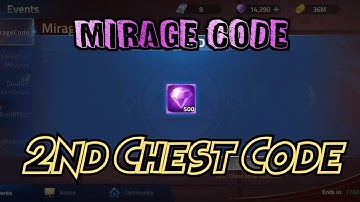 Mirage Code - 2nd Chest Code | MLA Gameplay