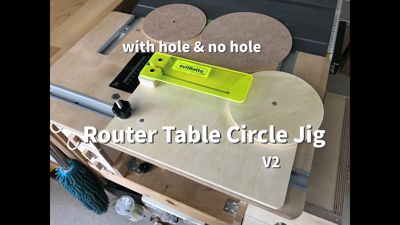 Router table circle jig v2 (no hole/with hole) YouTube