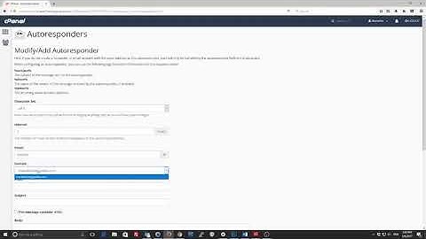 How to setup an auto responder for emails in cPanel