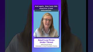 The Smaller the Law Firm, the Higher the Cyber Risk | #lawfirm #lawyers #cybersecurity