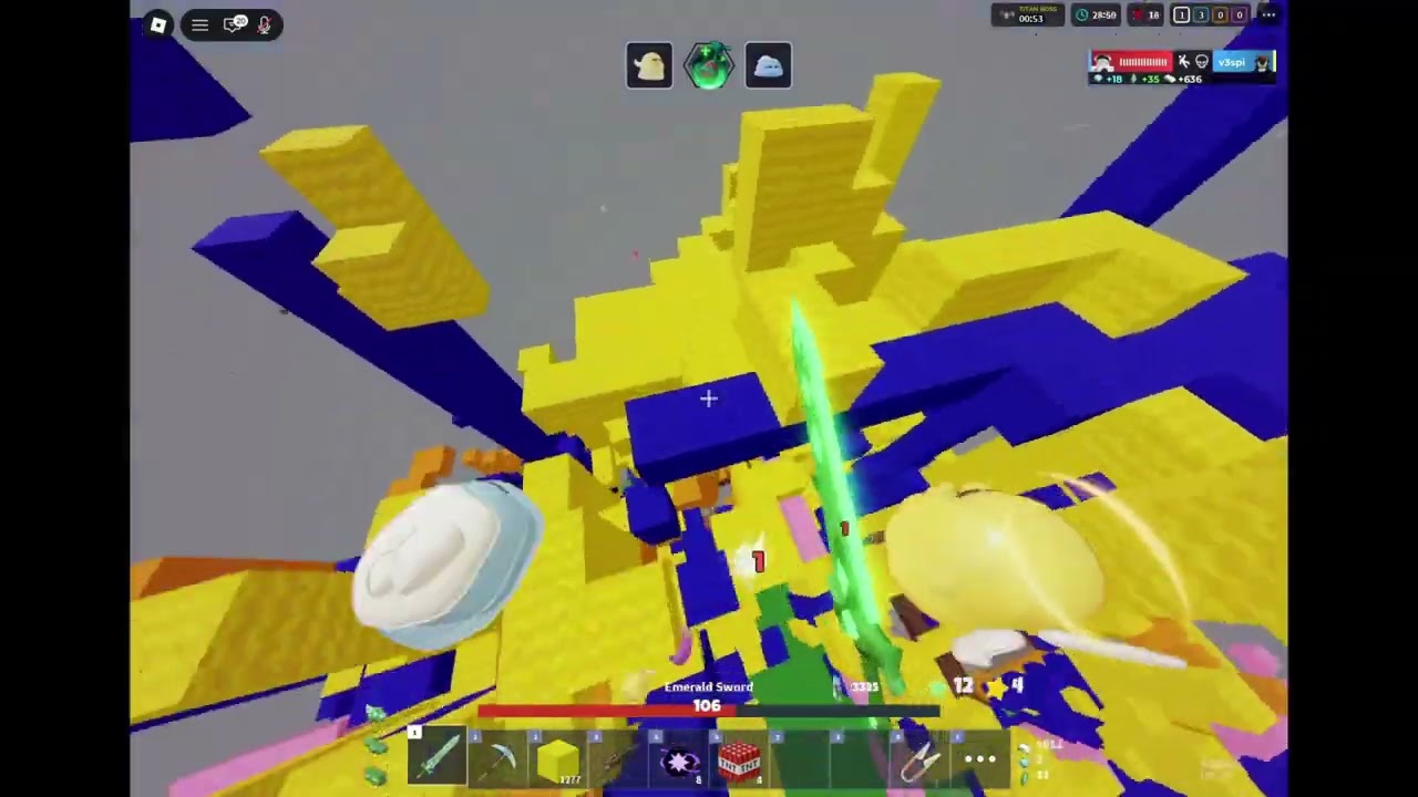 Достижение 3-4 места в рейтинге Emerald в 15 сезоне Roblox Bedwars