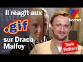 Tom felton aka draco malfoy dans harry potter ragit aux gifs iconiques de son personnage  