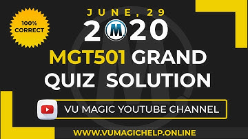MGT501 GRAND QUIZ |VU MAGIC HELP