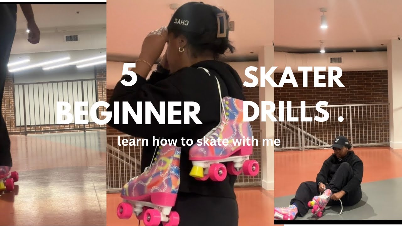 LEARNING TO ROLLER SKATE IN 2 MONTHS + beginner skater drills+ roller ...