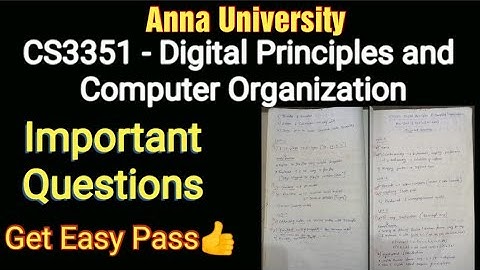 Reg-21 | CS3351 Digital Principles & Computer Organization | Important Questions | Get Easy Pass