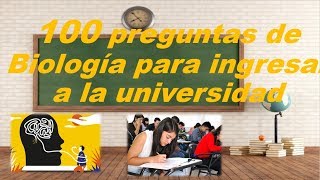 preguntas de biología tipo examen de admisión