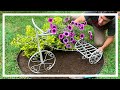 Canteiro de flores com bicicleta | Ideias para jardim