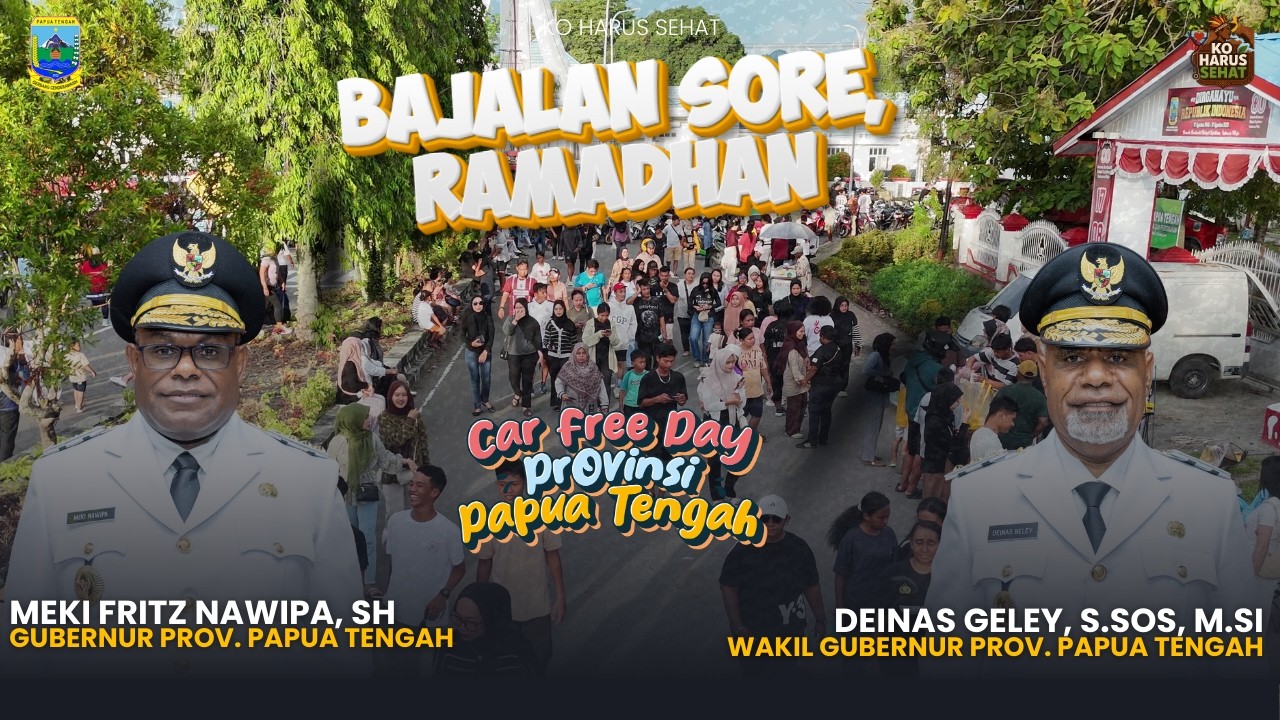 Ramadhan Penuh Semangat! Bajalan Sore CFD Papua Tengah Diserbu Pengunjung