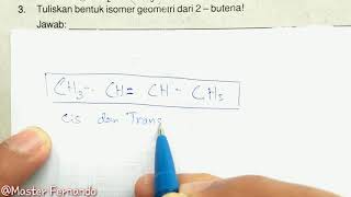 Isomer geometri dari 2 - butena - (cis 2 butena dan trans 2 butena)