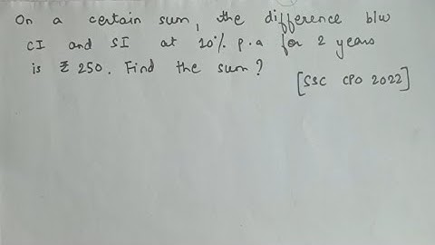 On a certain sum, the difference between compound interest and simple interest at 10% per annum ssc