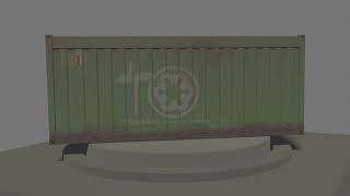 Weathered shipping container