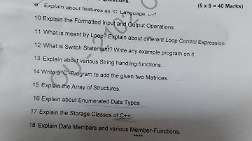 programming with c and c++ 2 semester model paper 2021  #osmaniauniversity
