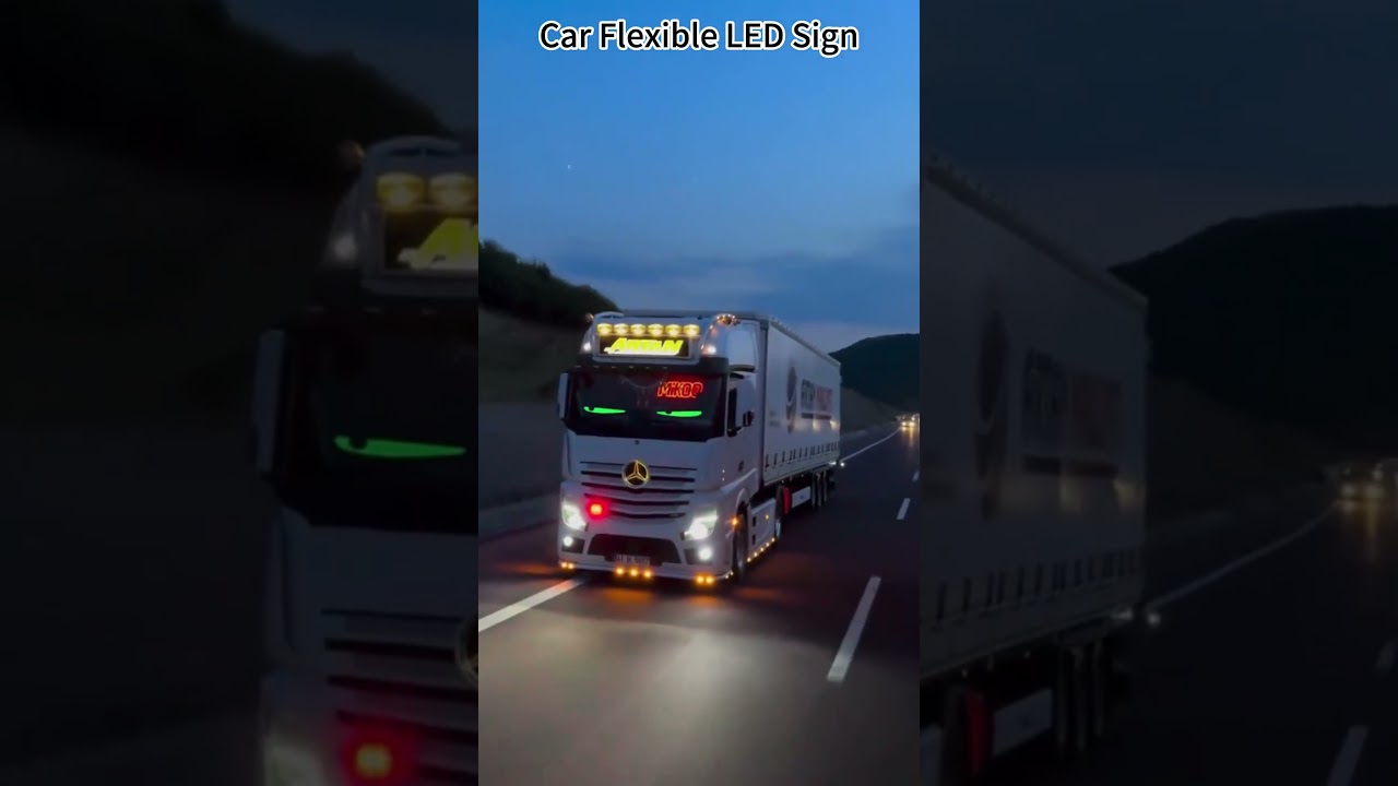 Truck RGB Devil's Eyes LED flexible display car led message display APP programmable LED car sign
