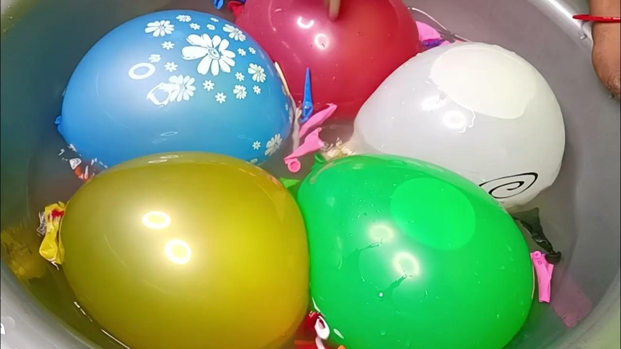 water balloon pop popping balloon Show with flowers balloon and learn