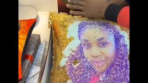 Customize double sequence throw pillow