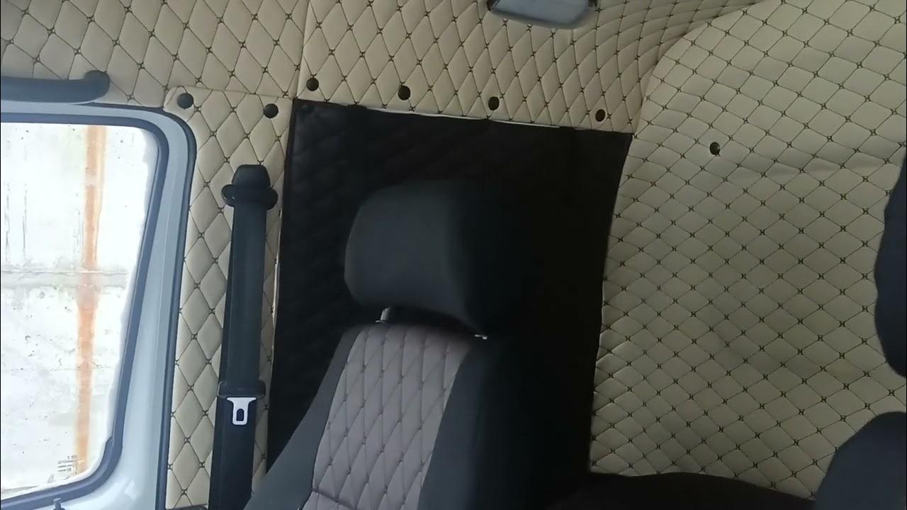 Перетяжка салона Газель фермер, установка спальника (топчан) - YouTube