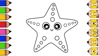 HOW TO DRAW A STAR PICTURE FOR KIDS / COMO DESENHAR UMA ESTRELA PARA CRIANÇAS 🌈🎨⭐️