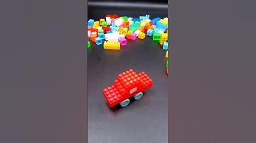 Building Blocks Red Car | #shorts | DIY LEGO CAR | ASMR Satisfying Block Toys | Pikku Toys World