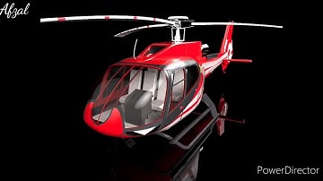 Airbus H-130 B4 helicopter design animation.