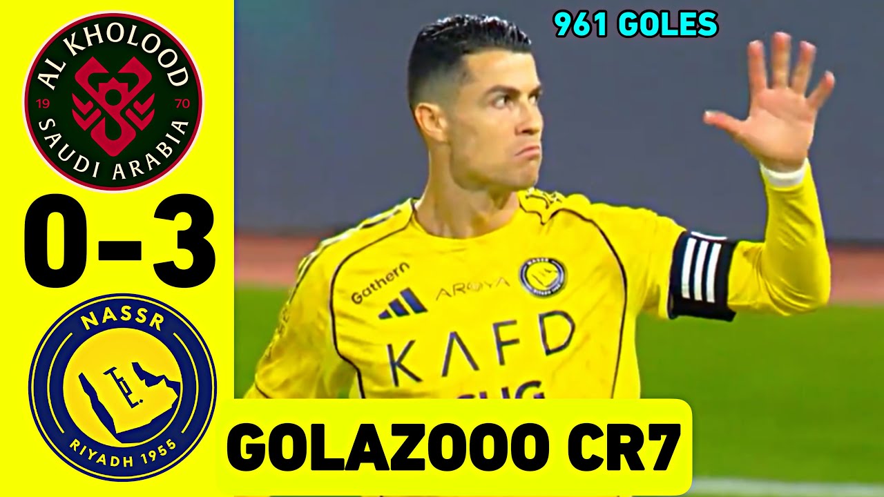 AL KHOLOOD 0-3 AL NASSR RESUMEN | CRISTIANO RONALDO GOLAZO Y 961 GOLES IMPARABLE CR7