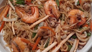 Seafood Pancit with Ubod 🤤