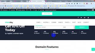 How to Set Domain Search Section Integrate with WHMCS at VirtuSky WordPress Theme