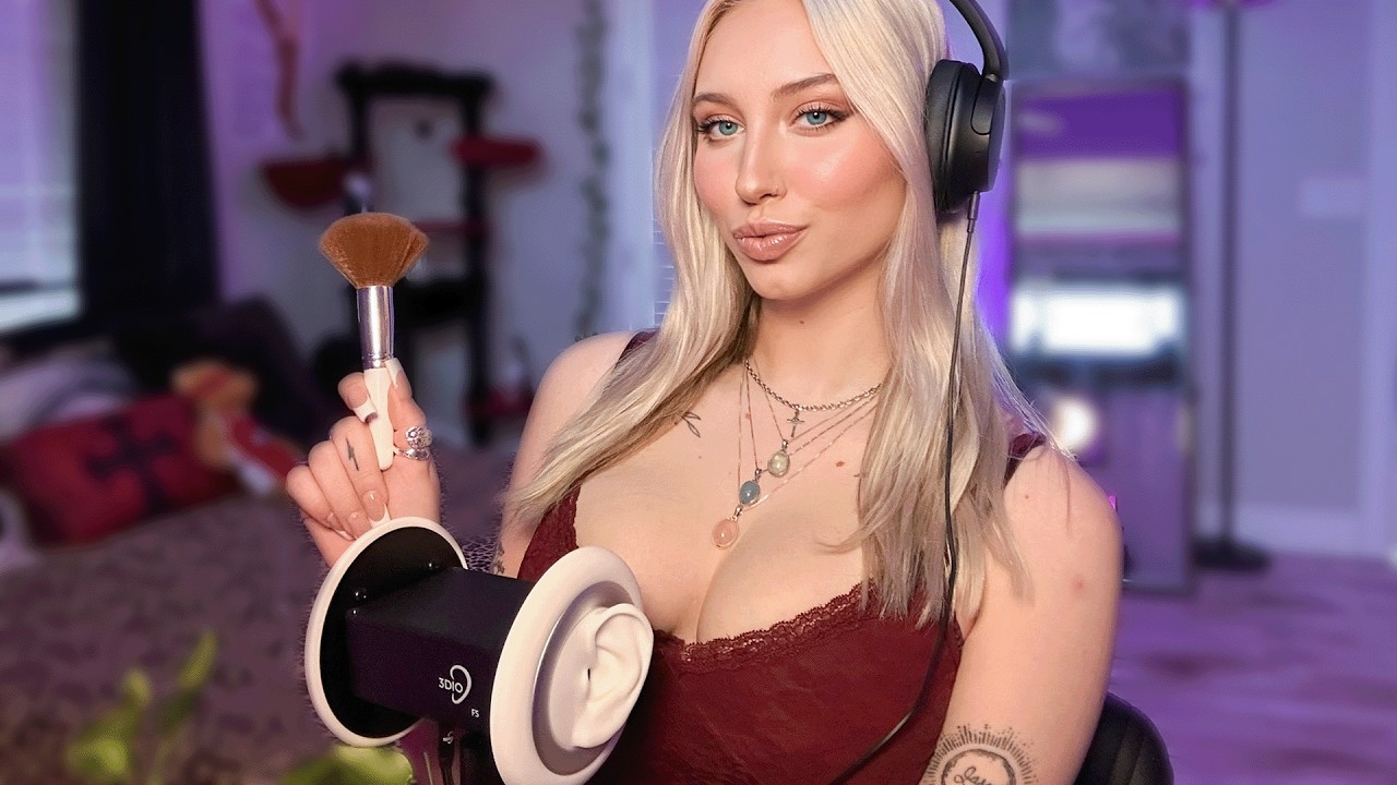 Ear to Ear Dry 3Dio ASMR MASSAGE | Ear Tapping, Brushing & Soft Whispers