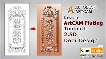 Artcam 2.5D Design  | Fluting Toolpath |  #artcam #fluting #furniture #architecture  #woodworking