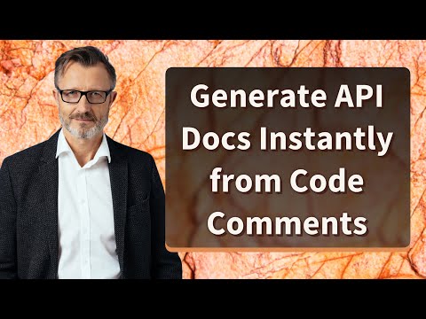 Generate API Docs Instantly from Code Comments