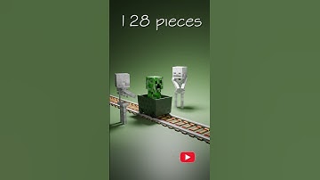 3D Minecraft Simulation in Blender #minecraft #blender # 3d #glasssimulation #shorts #funny