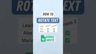 How to rotate text in Google Sheets