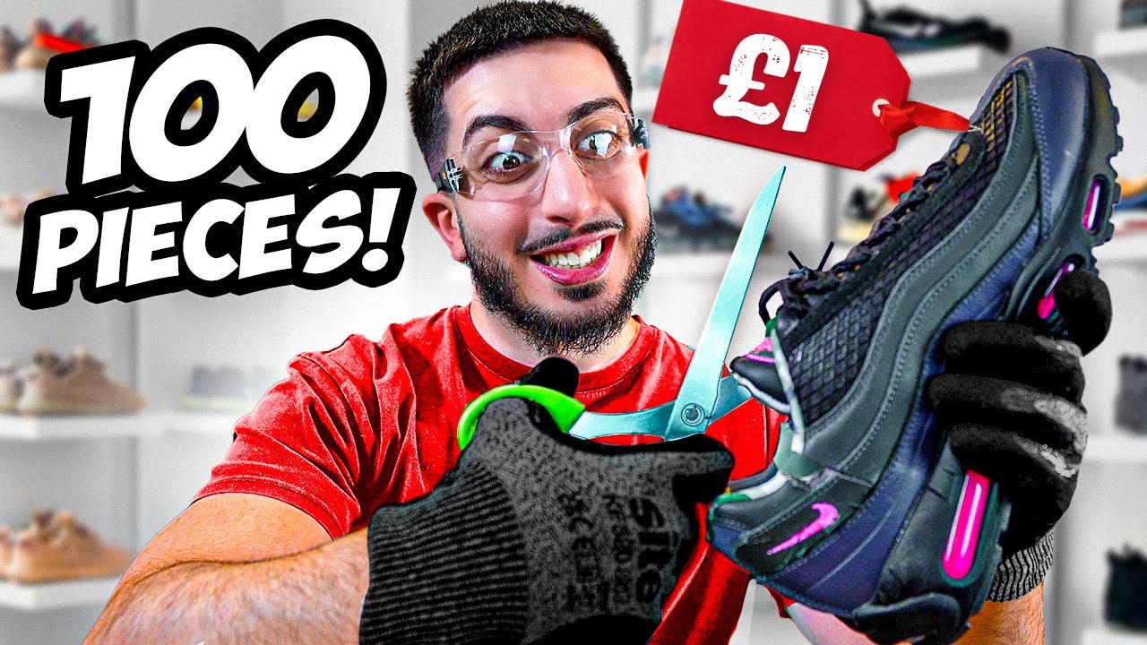 CUTTING £400 SNEAKER INTO 100 PIECES!