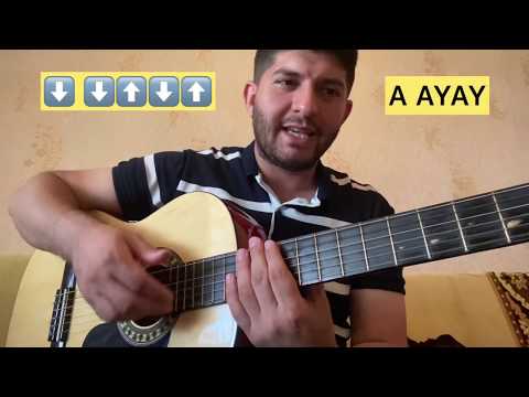 Gitarada bir ritmle en asan mahnılar yüzlerle mahnı (2) (akorlar mahnı sözleri ile) #ingitara #gitar