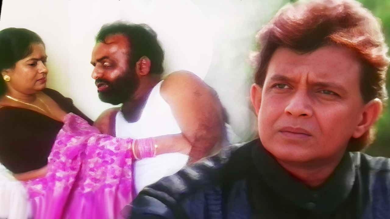 तेरी बीवी को बच्चा होने वाला है और तू यहाँ दूसरी औरत के साथ मज़े मार रहा है।Mithun Chakraborty Scene