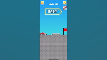 draw bridge puzzle game play level 755🚘 #gaming #drawing #Shorts