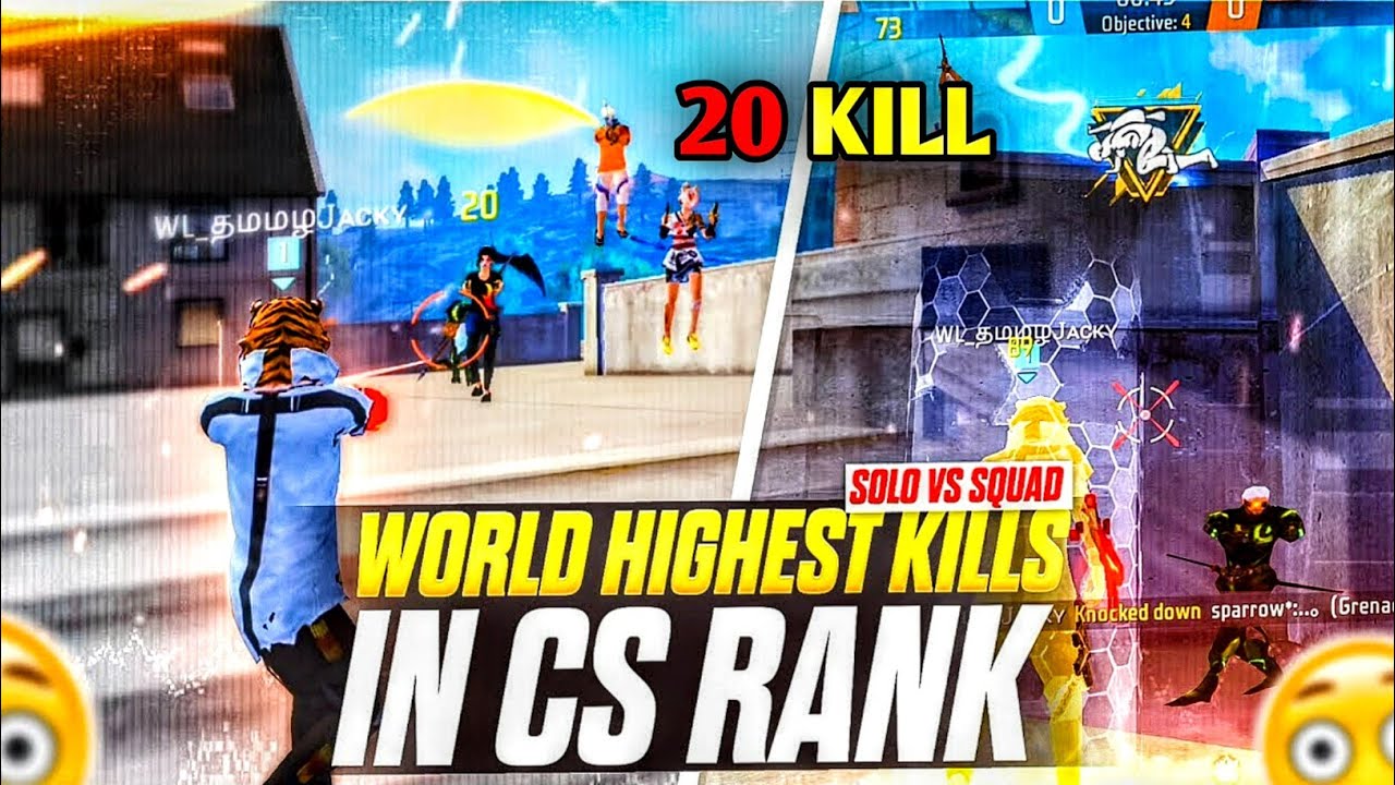 20 KILL IN CS RANK WORLD HIGHEST KILLS 🤯|| FREE Fire🔥 #freefire #csrank ...
